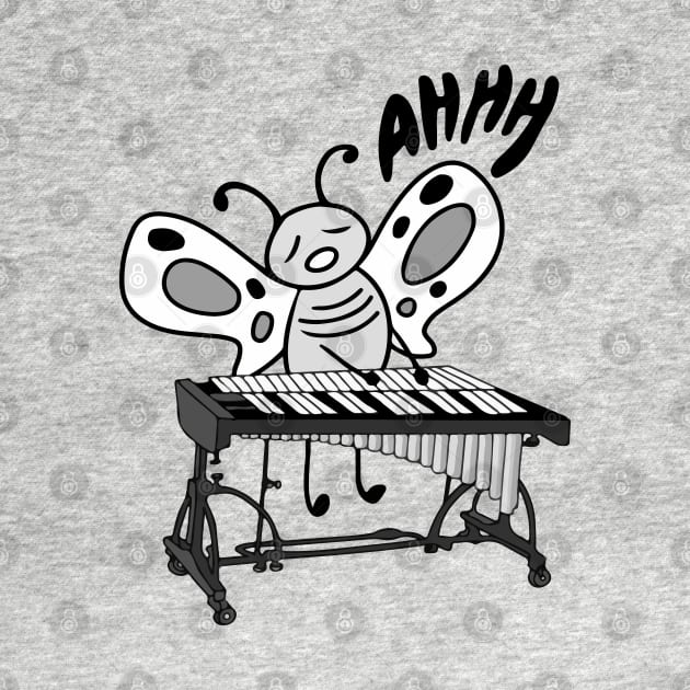 Little Butterfly Vibraphone Player In Love with Music of Vibraphone Mallets by Mochabonk